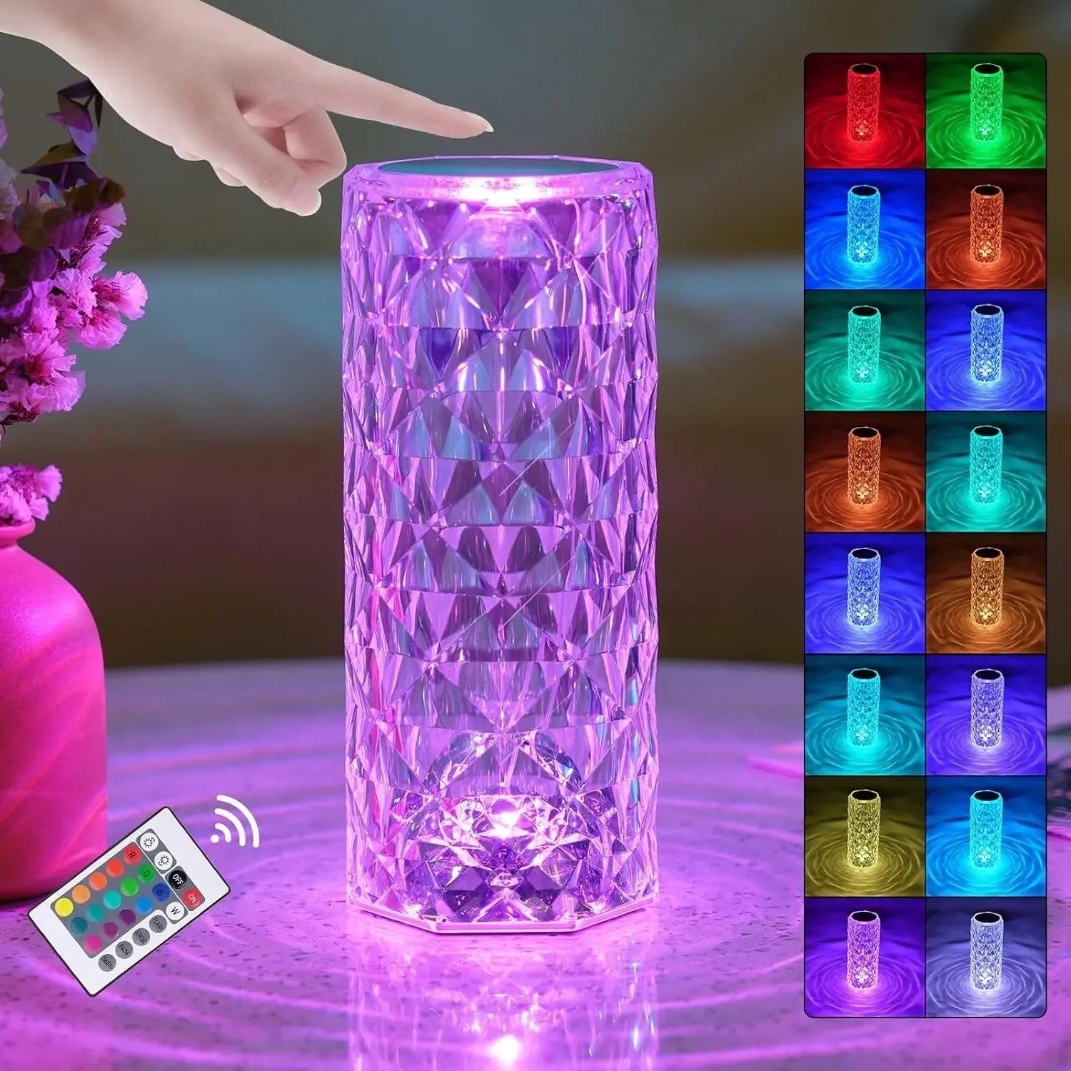 16 Colors LED Crystal Lamp