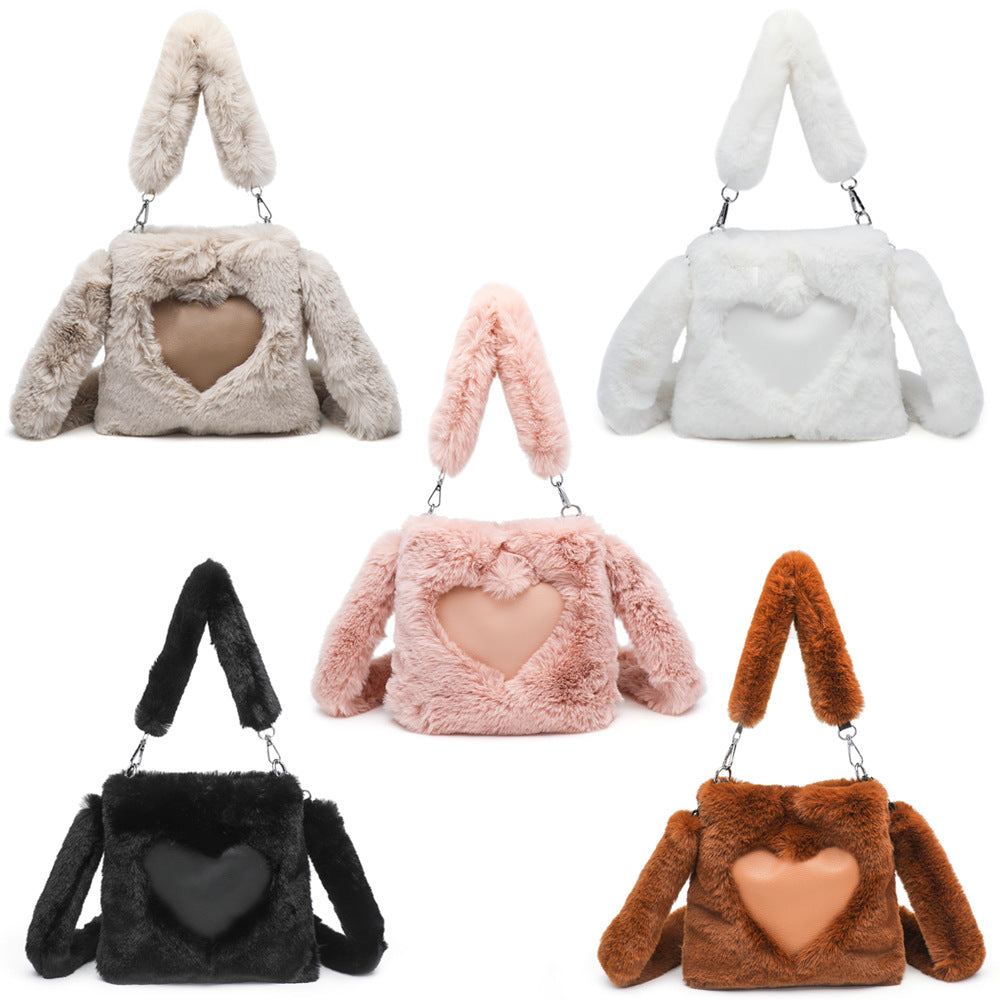 Women Fluffy Shoulder Bag Top-handle Bag Female